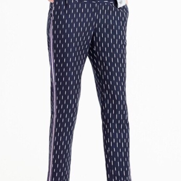 J CREW Beach Pant Metallic Ribbon Navy Ikat 6 - Picture 2 of 8